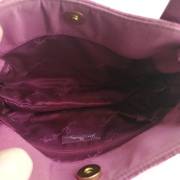 Vera Bradley Womens Violet Quilted Double Strap Magnetic Handbag Size Small - Picture 6 of 12